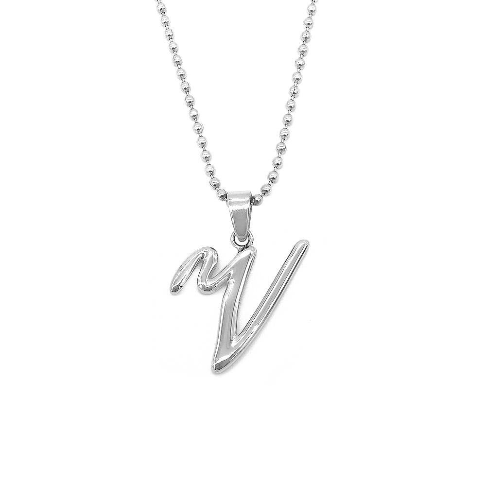 
                      
                        Letter Pendant in 24 Balls Chain Stainless Steel Hypoallergenic Necklace Philippines | Silverworks
                      
                    