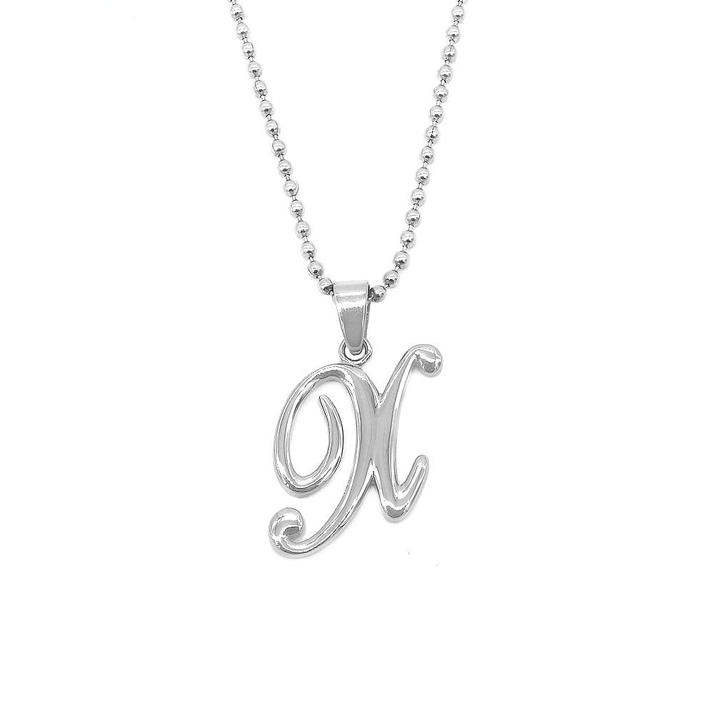 
                      
                        Letter Pendant in 24 Balls Chain Stainless Steel Hypoallergenic Necklace Philippines | Silverworks
                      
                    