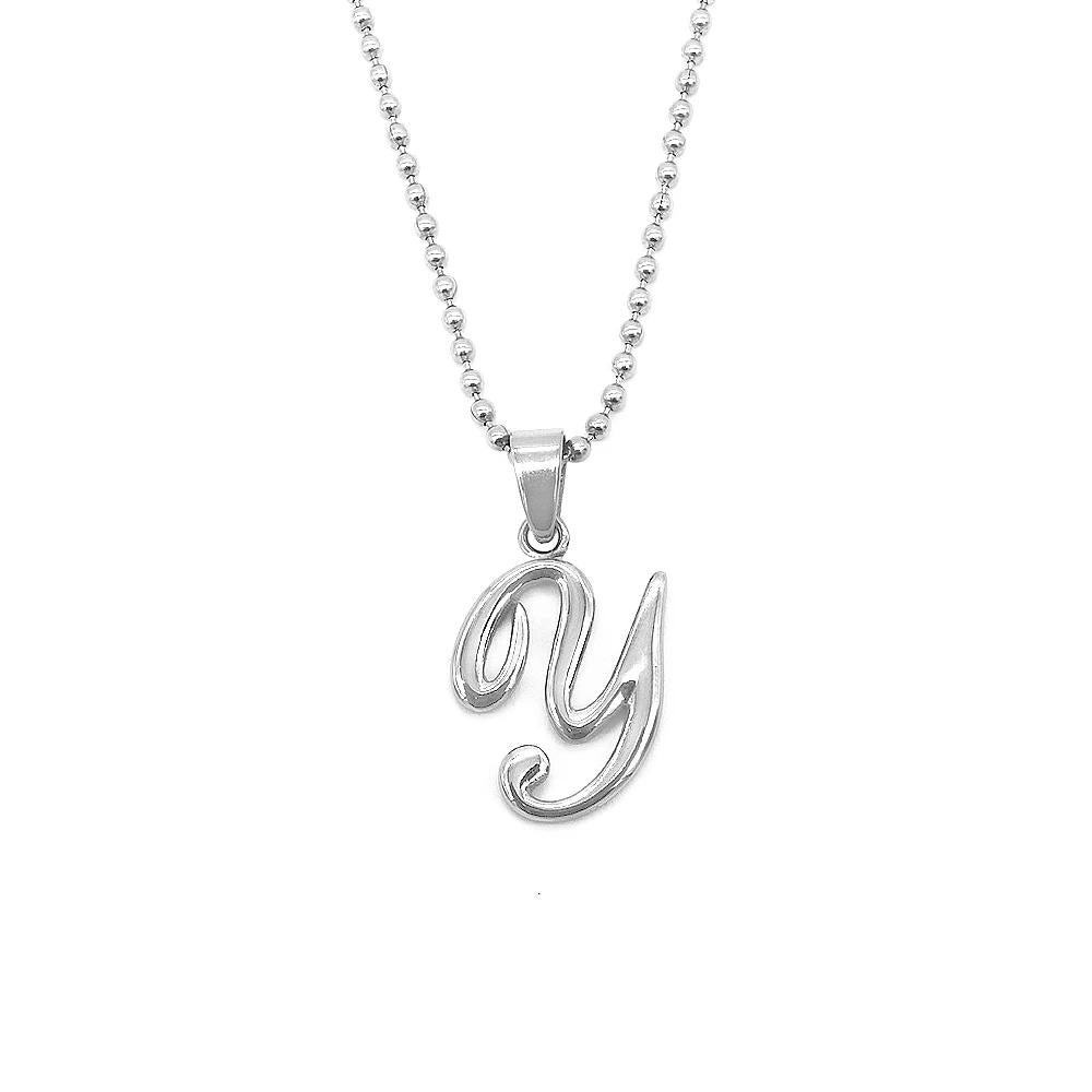 
                      
                        Letter Pendant in 24 Balls Chain Stainless Steel Hypoallergenic Necklace Philippines | Silverworks
                      
                    