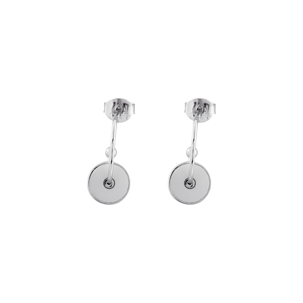 Morice Circle Hoop 925 Sterling Silver Stud Earrings | SilverWorks