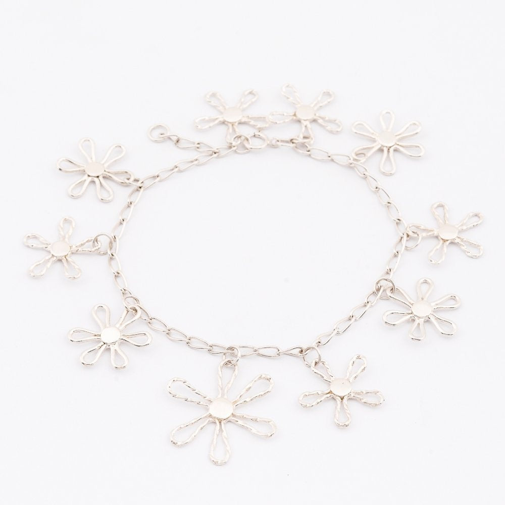 Flower Charms 925 Sterling Silver Bracelet Philippines | Silverworks