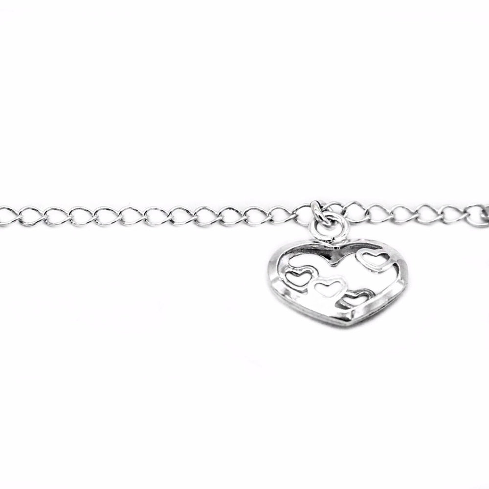  925 Sterling Silver Bracelet with Open Heart Charm Philippines | Silverworks