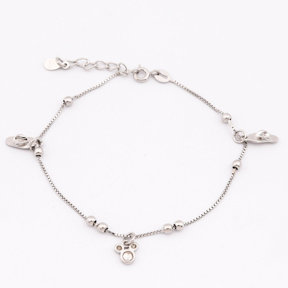 925 Sterling Silver Bracelet with Mickey Mouse Head and Slippers Philippines | Silverworks