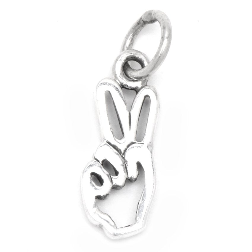 Jorgie Peace Sign 925 Sterling Silver Pendant | SilverWorks