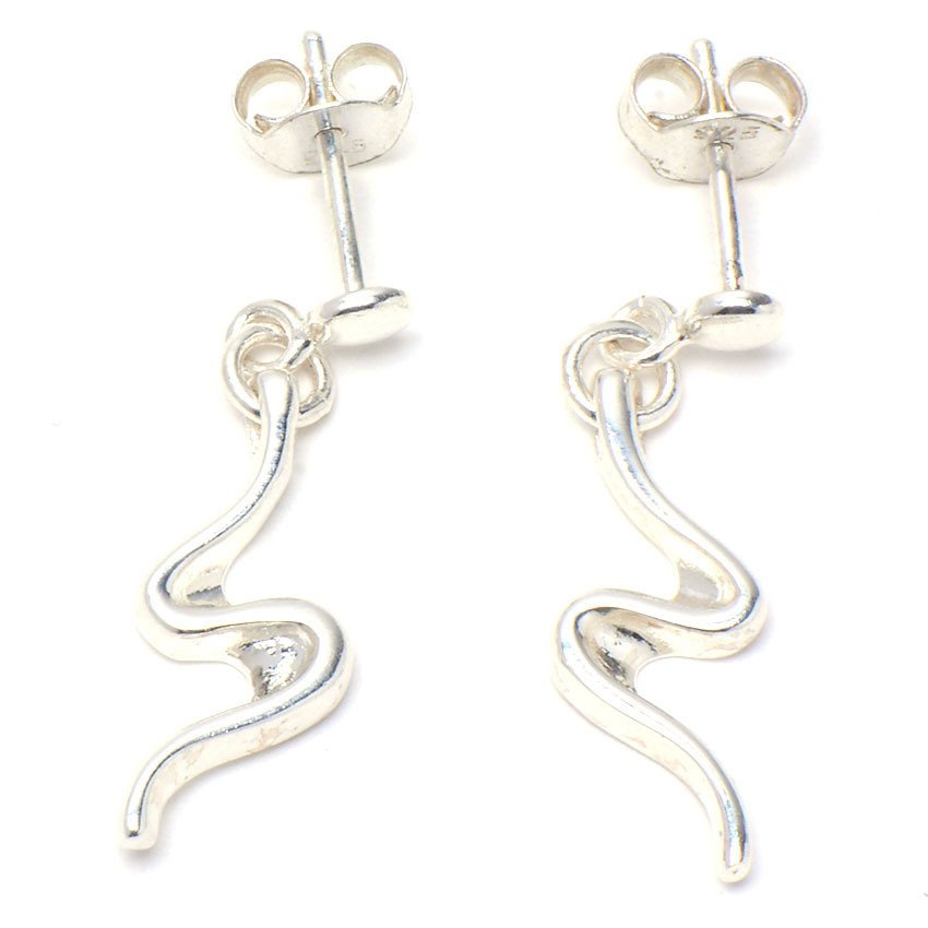 Zigzag Dangling 925 Sterling Silver Earrings Philippines | Silverworks