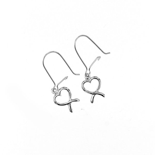 Open Heart 925 Sterling Silver Earrings Philippines | Silverworks