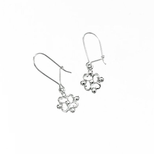 Peligree Flower F-Hook 925 Sterling Silver Earrings Philippines | Silverworks