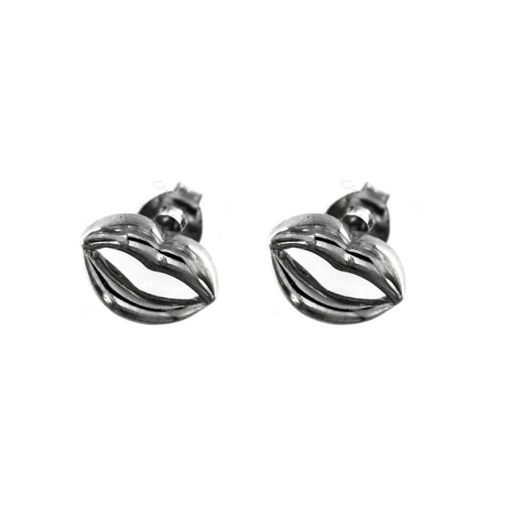 Open Lip 925 Sterling Silver Stud Earrings Philippines | Silverworks