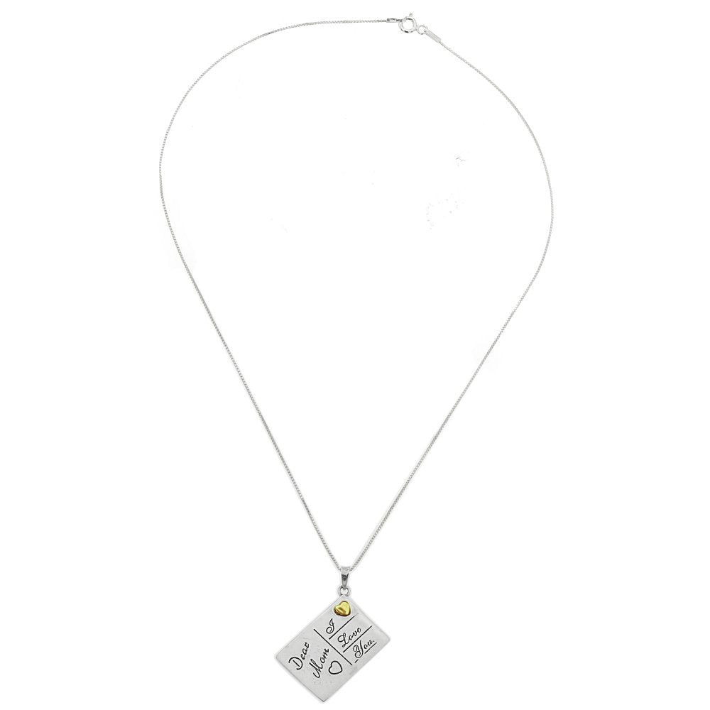 
                      
                        Square Plate pendant with Dear Mom, I Love You 925 Sterling Silver Necklace Philippines | Silverworks
                      
                    