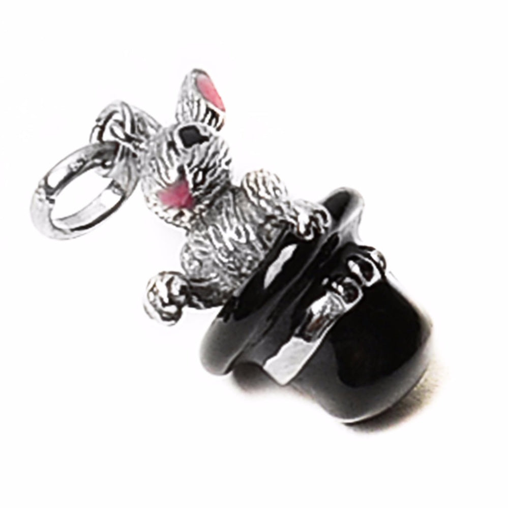 Rabbit with Hat Stainless Steel Hypoallergenic Charm Philippines | Silverworks