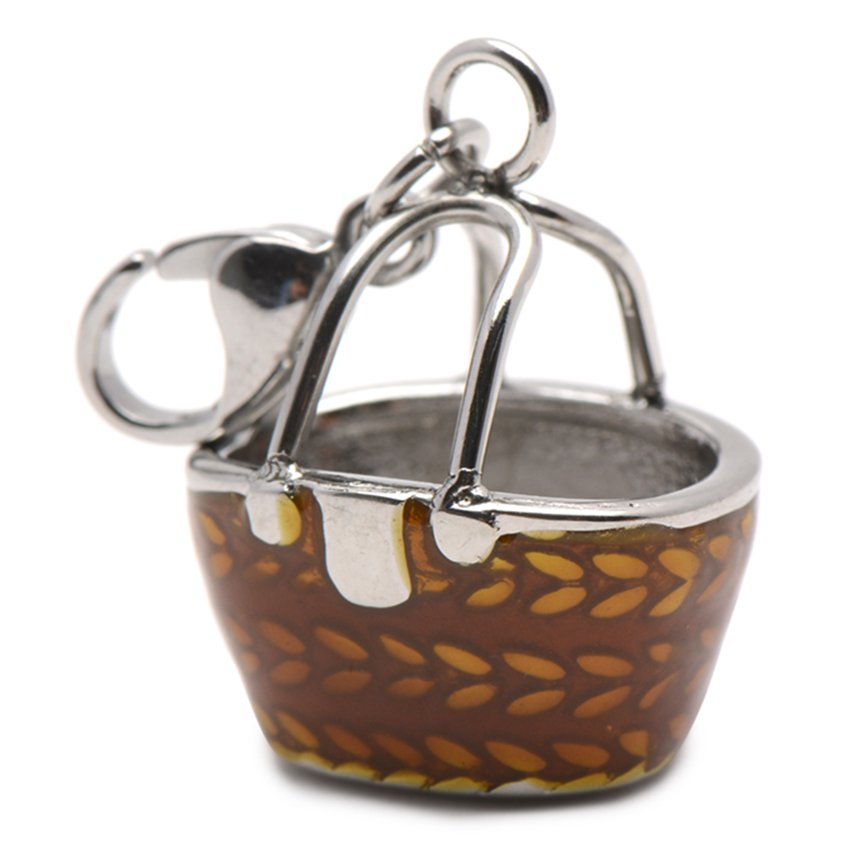 Brown Basket Stainless Steel Hypoallergenic Charm for Bracelet Philippines | Silverworks