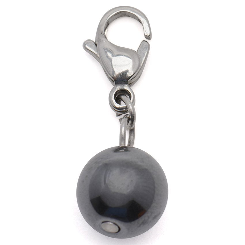 Bristol Black Onyx Bead Stainless Steel Charm | SilverWorks