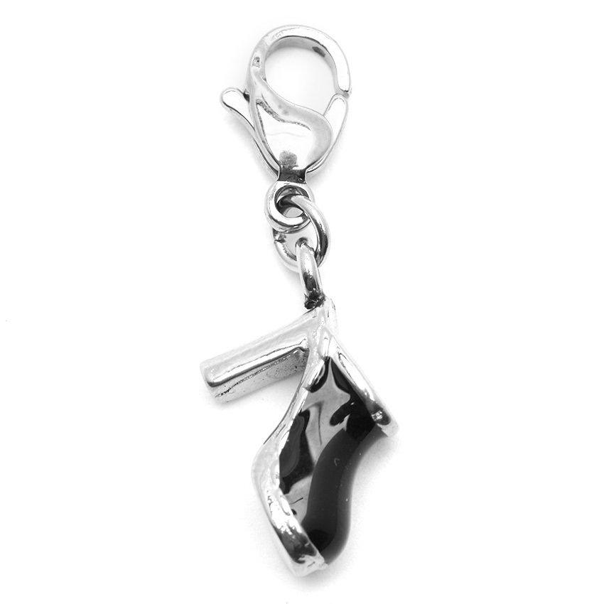  Stainless Steel Hypoallergenic Black Stiletto with Lobster Lock Charm for Bracelet Philippines | Silverworks