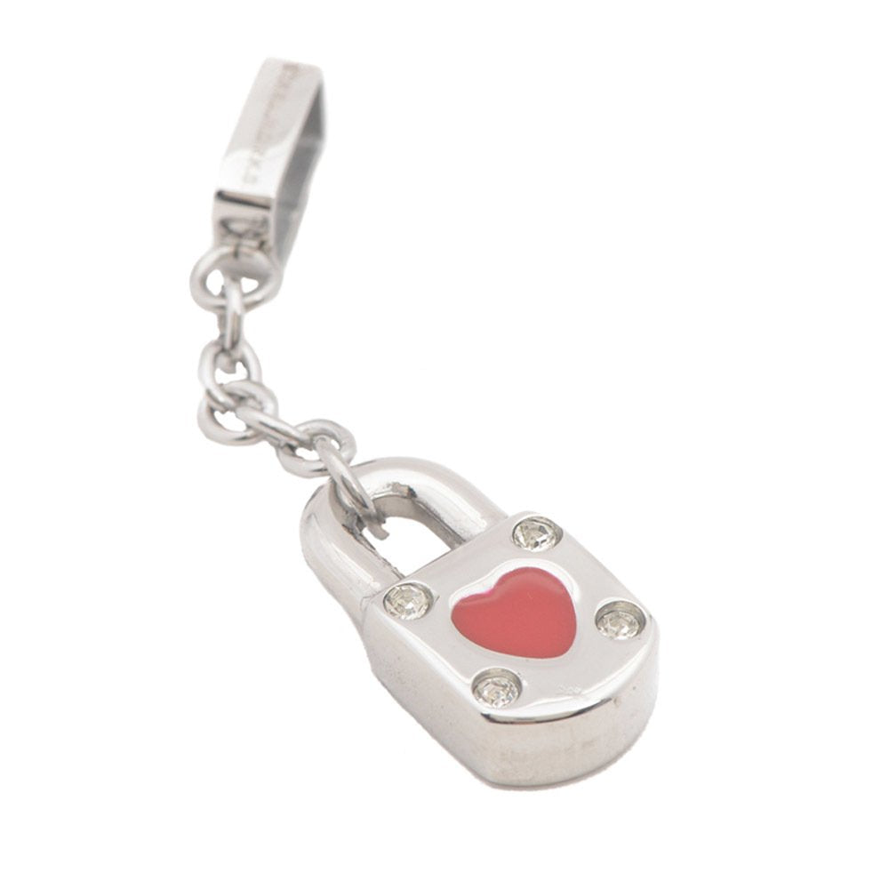 Tracy Padlock with Heart Enamel Stainless Steel Charm | SilverWorks