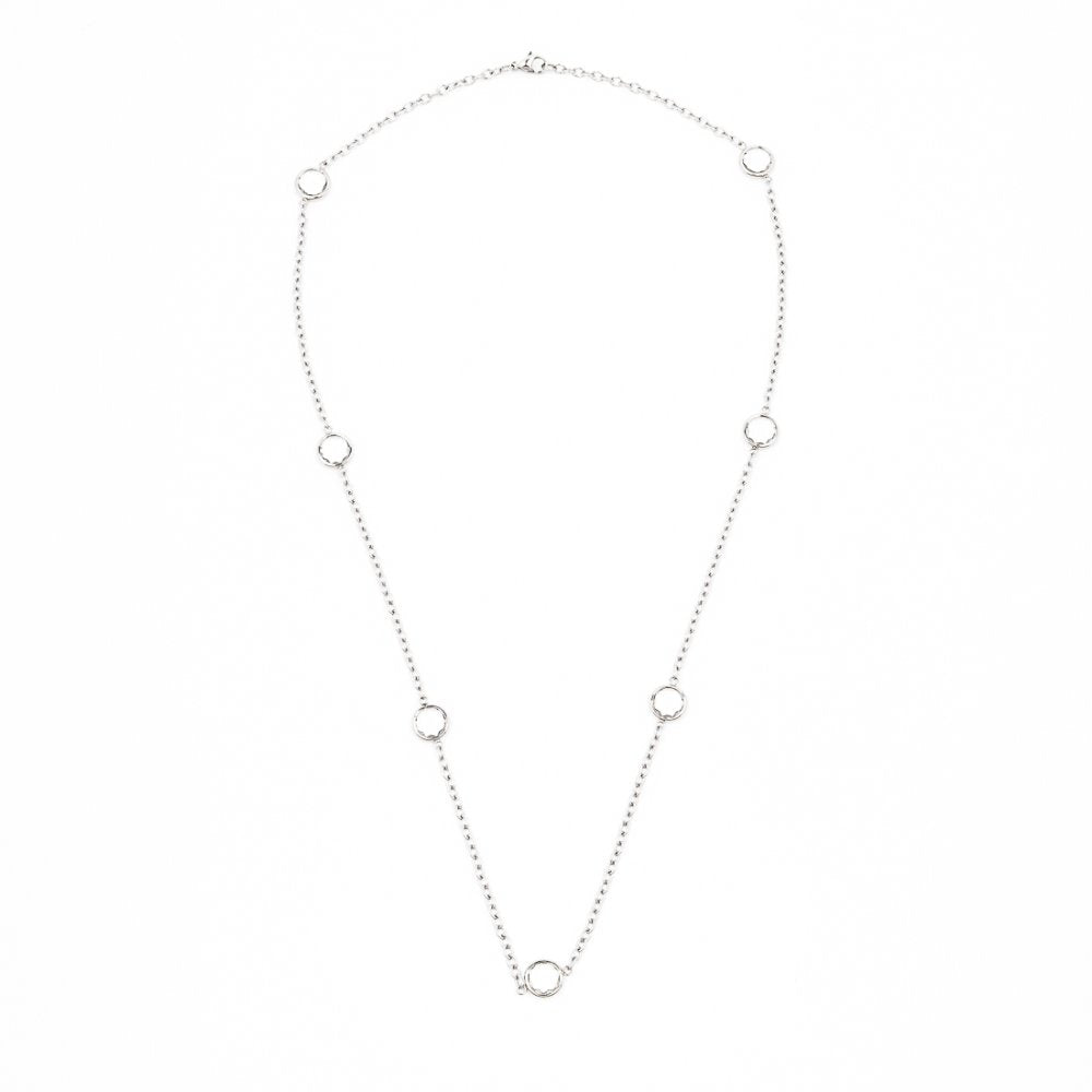 Zirconia in Rolo Chain Stainless Steel Hypoallergenic Necklace Philippines | Silverworks