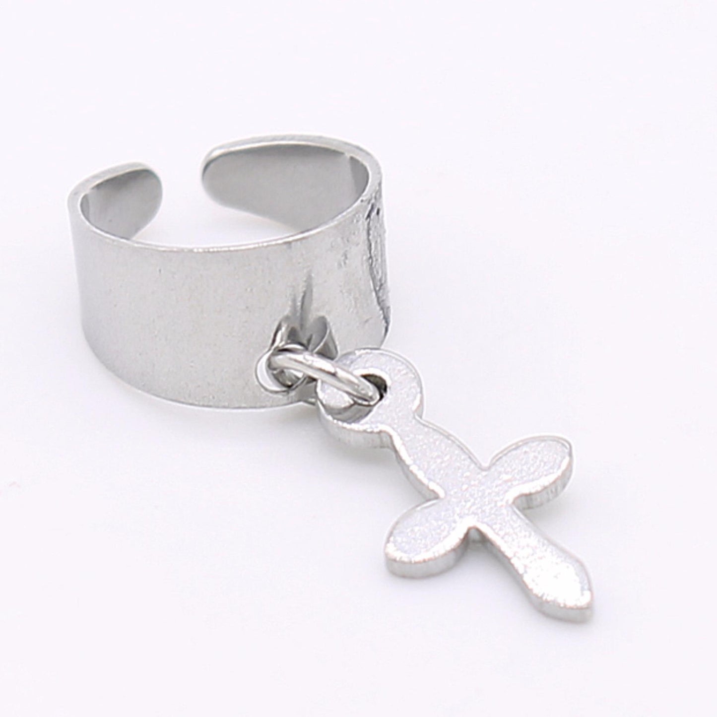 Cross Stainless Steel Hypoallergenic Drop Ear cuff Philippines | Silverworks 