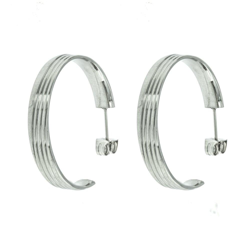 Alisa 925 Sterling Silver Hoop Earrings | Silverworks