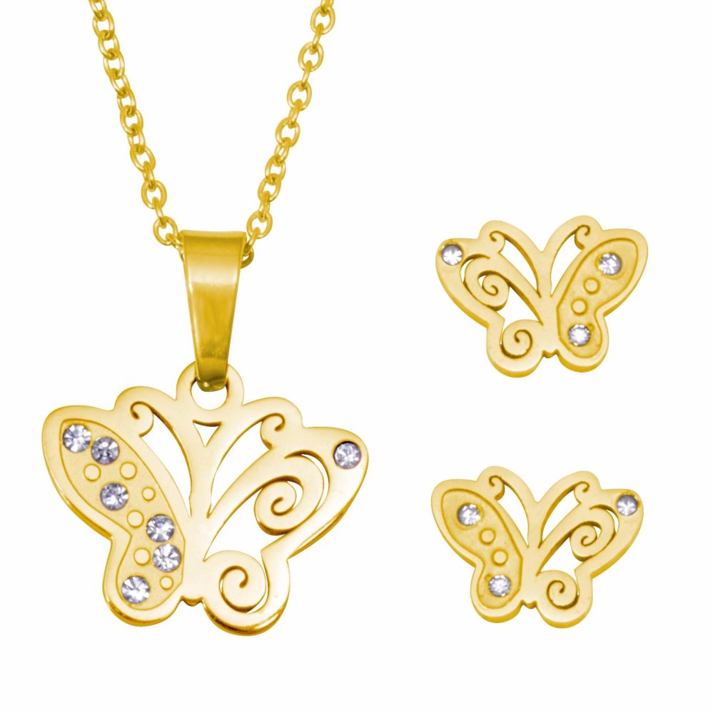 Butterfly Earrings and Necklace Set 925 Sterling Silver Philippines | Silverworks