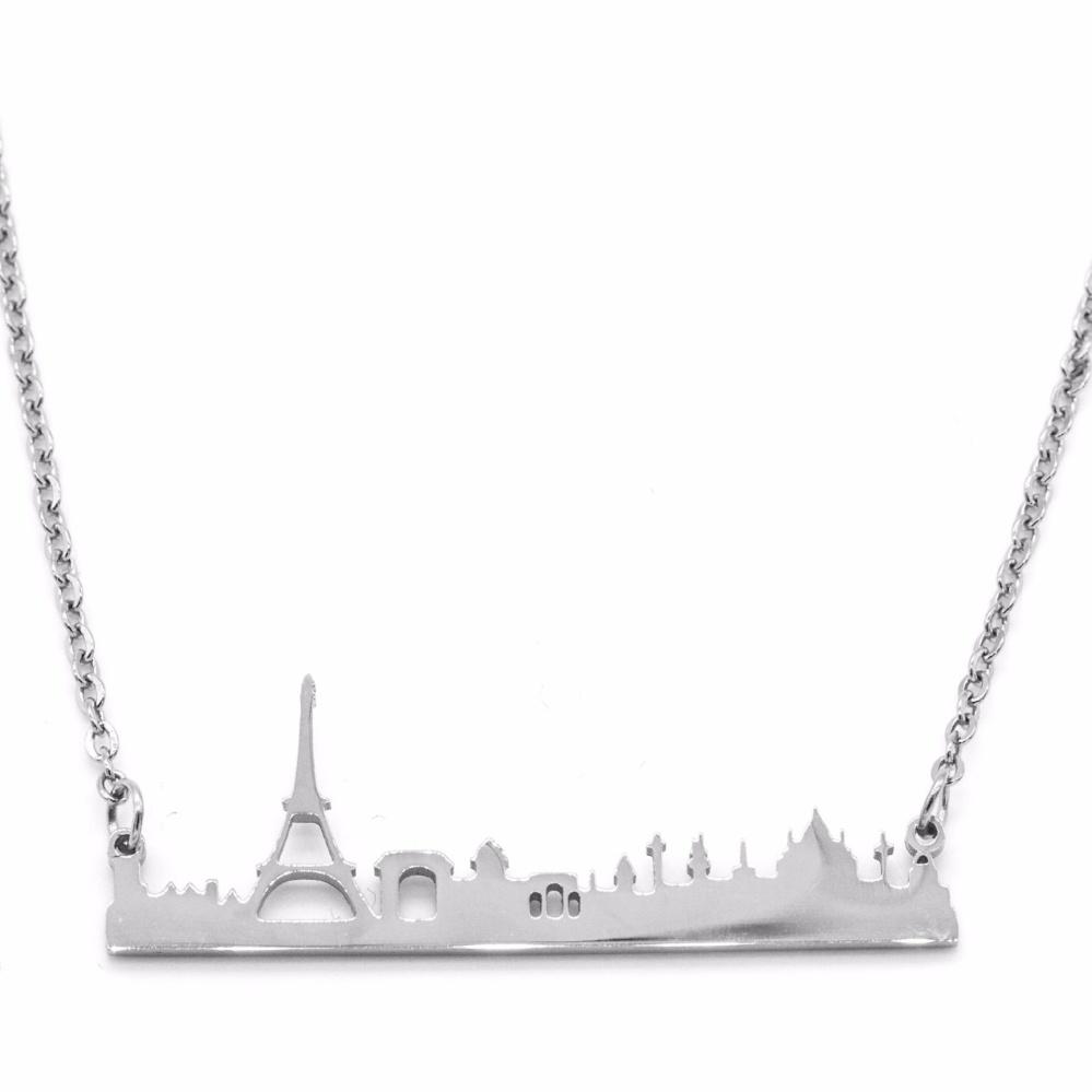 Paris Silhouette Stainless Steel Hypoallergenic Necklace Philippines | Silverworks