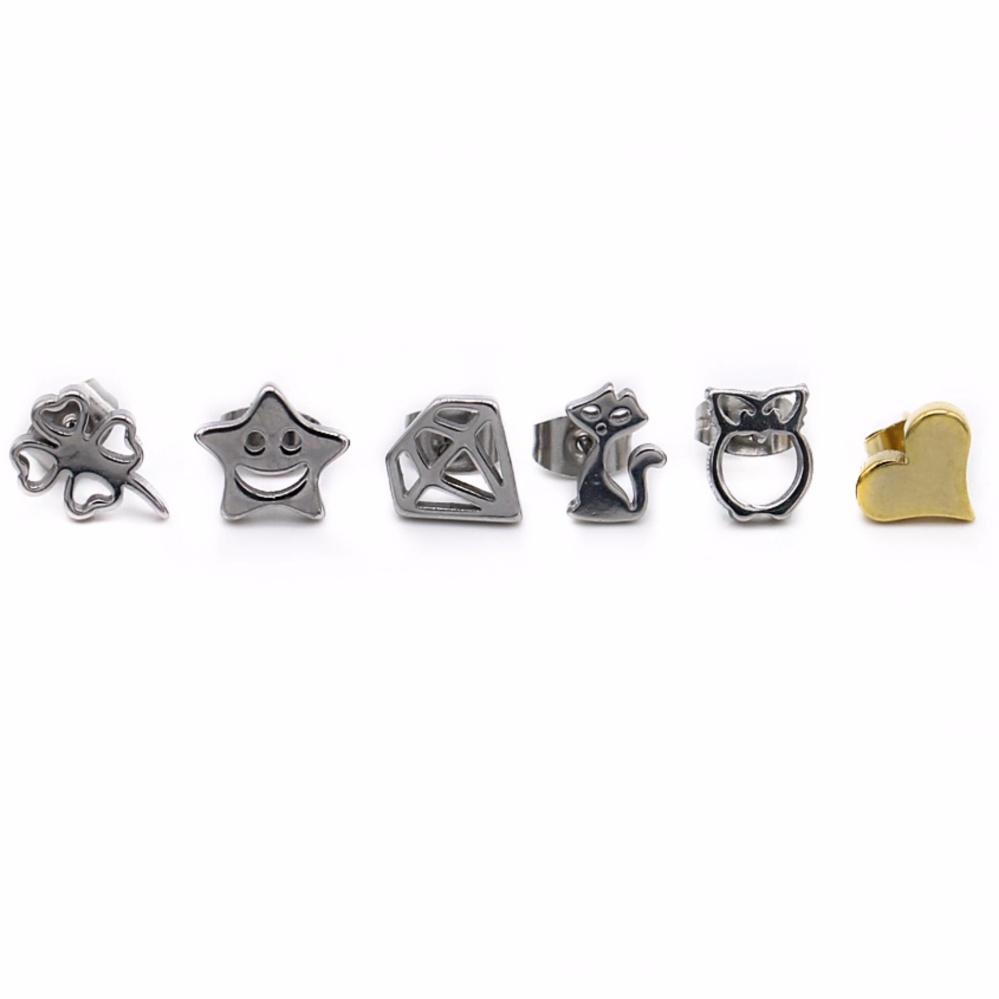 Courtney Fashion Tools Stainless Steel Stud Earrings Set | Silverworks