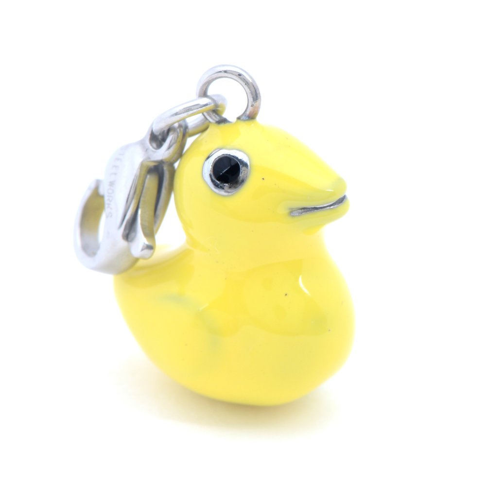 Yuri Yellow Duck Stainless Steel Charm | SilverWorks 