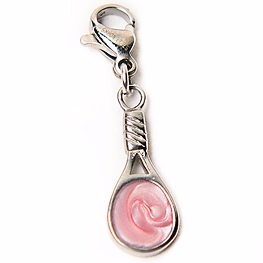 Pink Racket Stainless Steel Hypoallergenic Charm Philippines | Silverworks