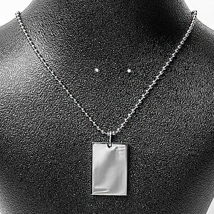 Rectangular Dog tag Stainless Steel Hypoallergenic Necklace Philippines