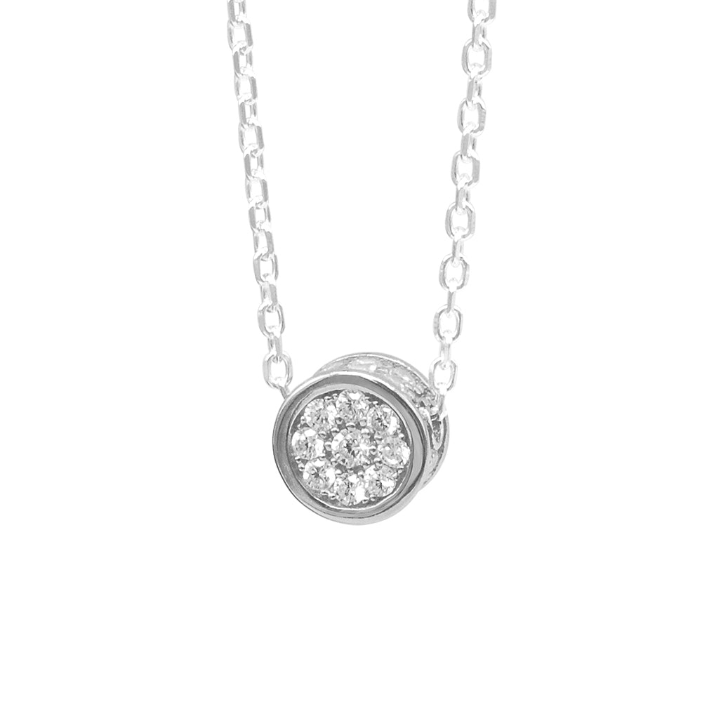 Harper Round Pavé© 925 Sterling Silver Necklace Philippines | Silverworks