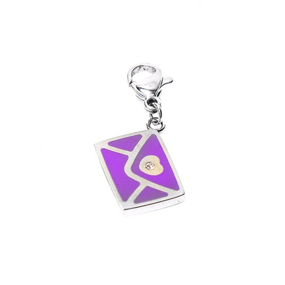 Purple Envelope Stainless Steel Hypoallergenic Charm Philippines | Silverworks