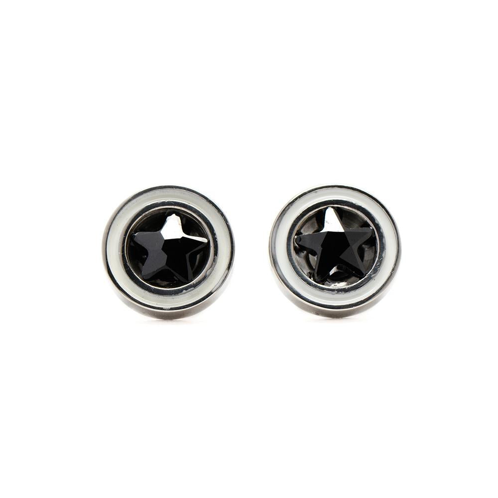 Katie Star Faux Tunnel Stainless Steel Earrings | SilverWorks